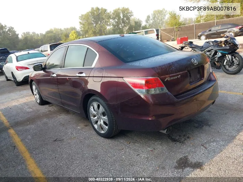 2010 Honda Accord 3.5 Ex-L VIN: 5KBCP3F89AB007816 Lot: 40322939