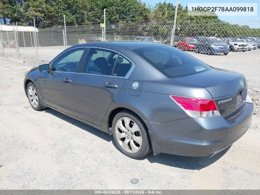 1HGCP2F78AA099818 2010 Honda Accord 2.4 Ex