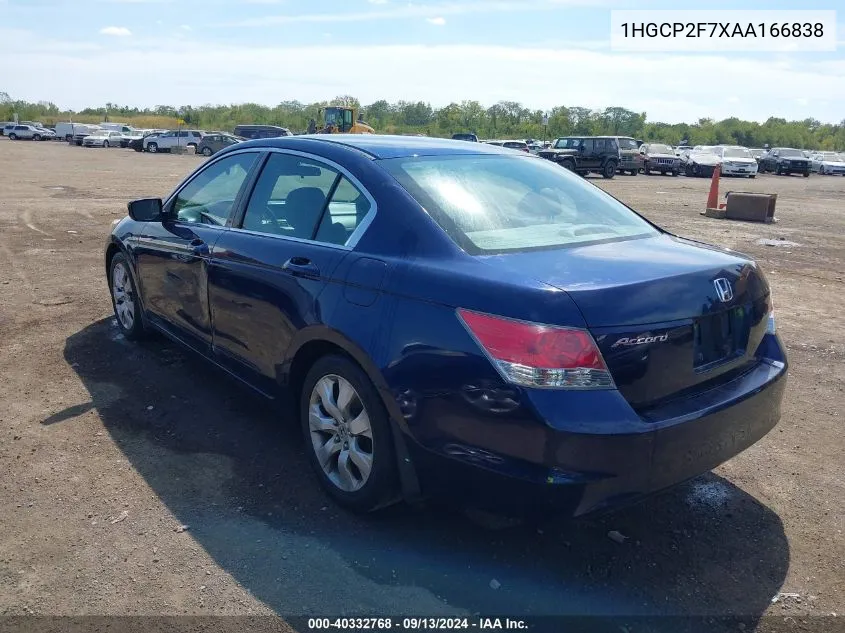 2010 Honda Accord Ex VIN: 1HGCP2F7XAA166838 Lot: 40332768