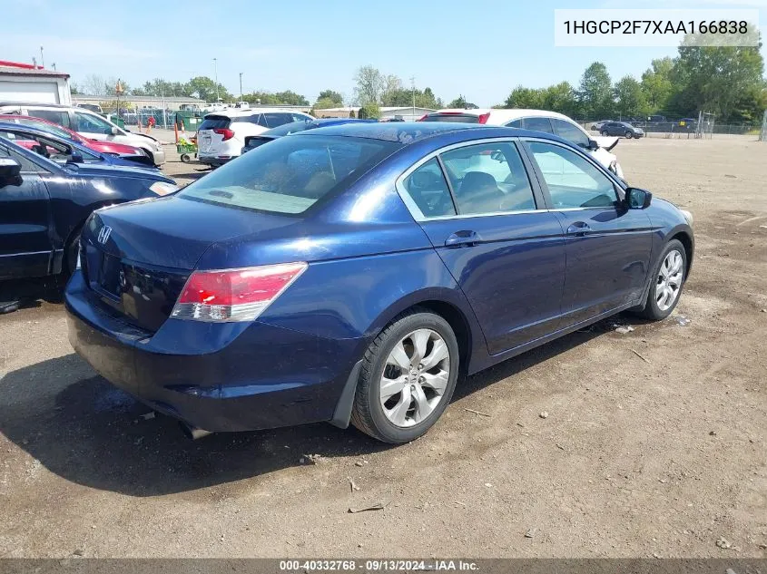 2010 Honda Accord Ex VIN: 1HGCP2F7XAA166838 Lot: 40332768