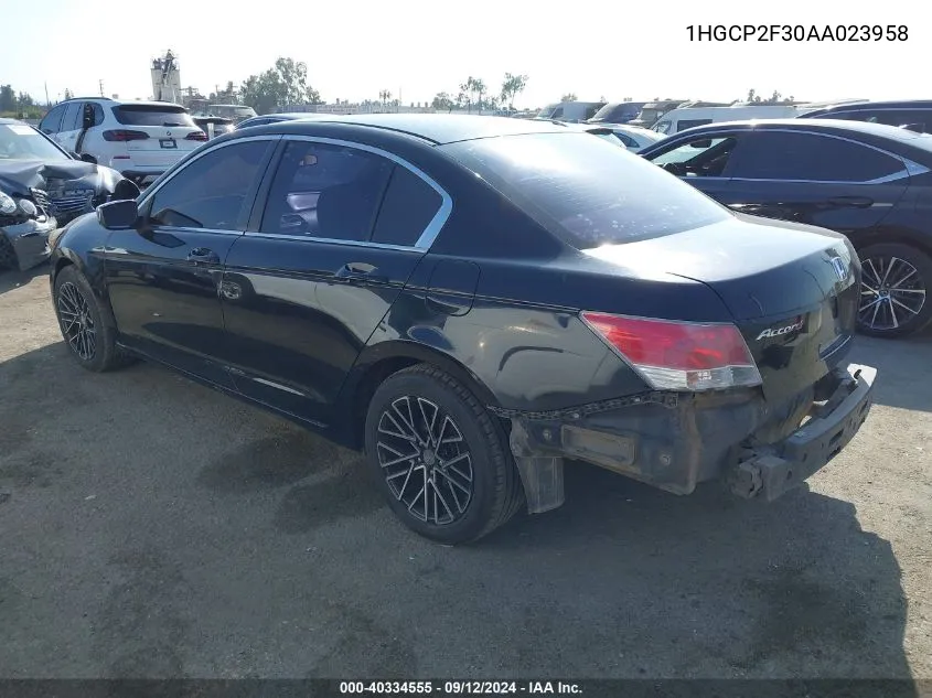 1HGCP2F30AA023958 2010 Honda Accord 2.4 Lx