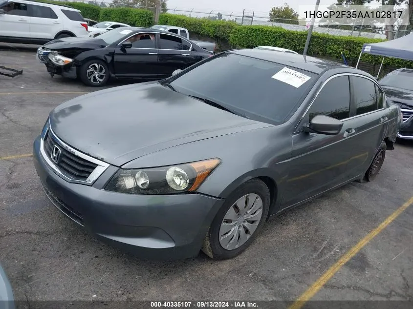 1HGCP2F35AA102817 2010 Honda Accord 2.4 Lx