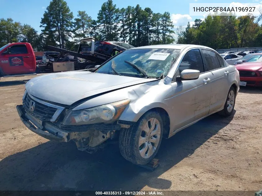 2010 Honda Accord 2.4 Ex-L VIN: 1HGCP2F84AA196927 Lot: 40335313