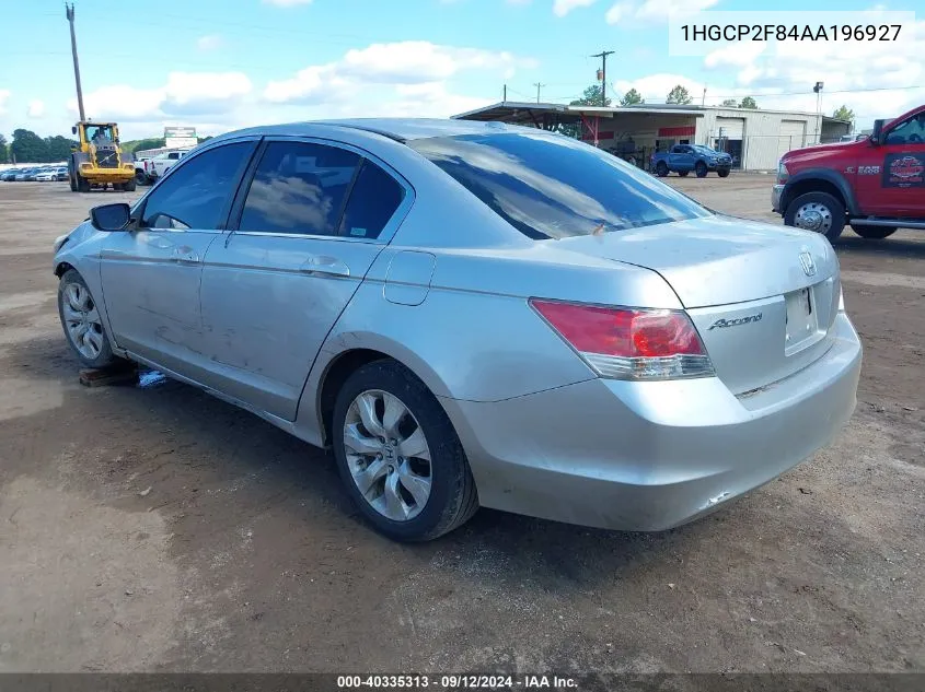 2010 Honda Accord 2.4 Ex-L VIN: 1HGCP2F84AA196927 Lot: 40335313