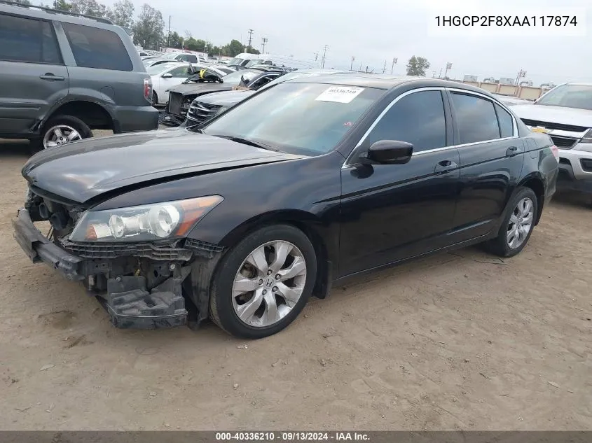 2010 Honda Accord Exl VIN: 1HGCP2F8XAA117874 Lot: 40336210