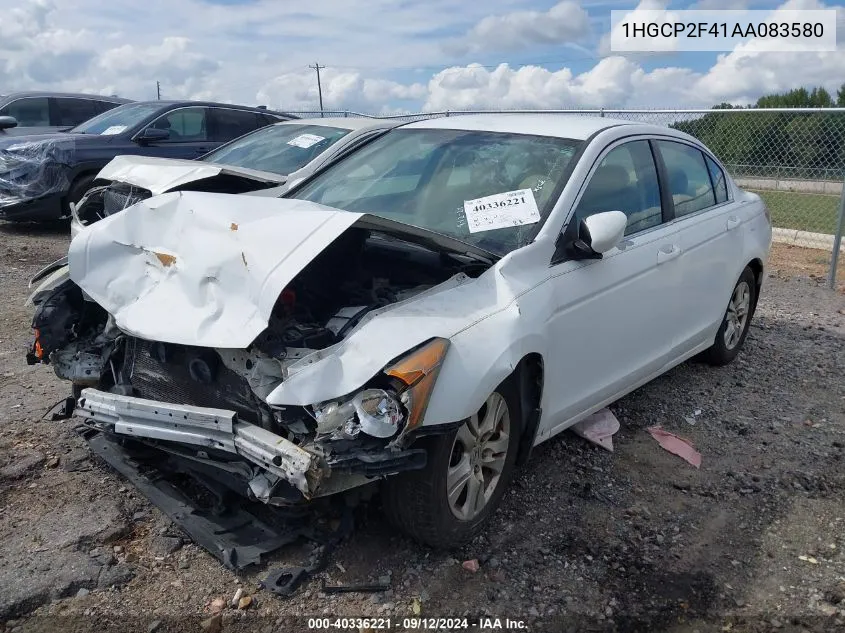 1HGCP2F41AA083580 2010 Honda Accord 2.4 Lx-P