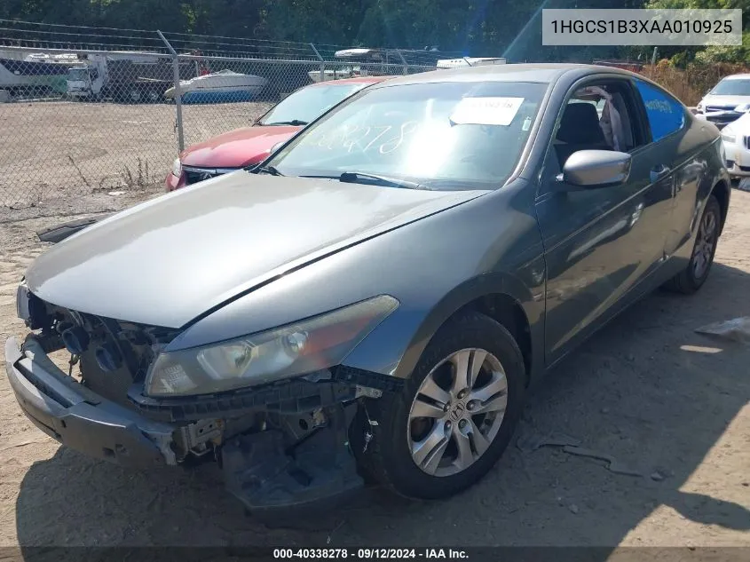 1HGCS1B3XAA010925 2010 Honda Accord Cpe Lx-S