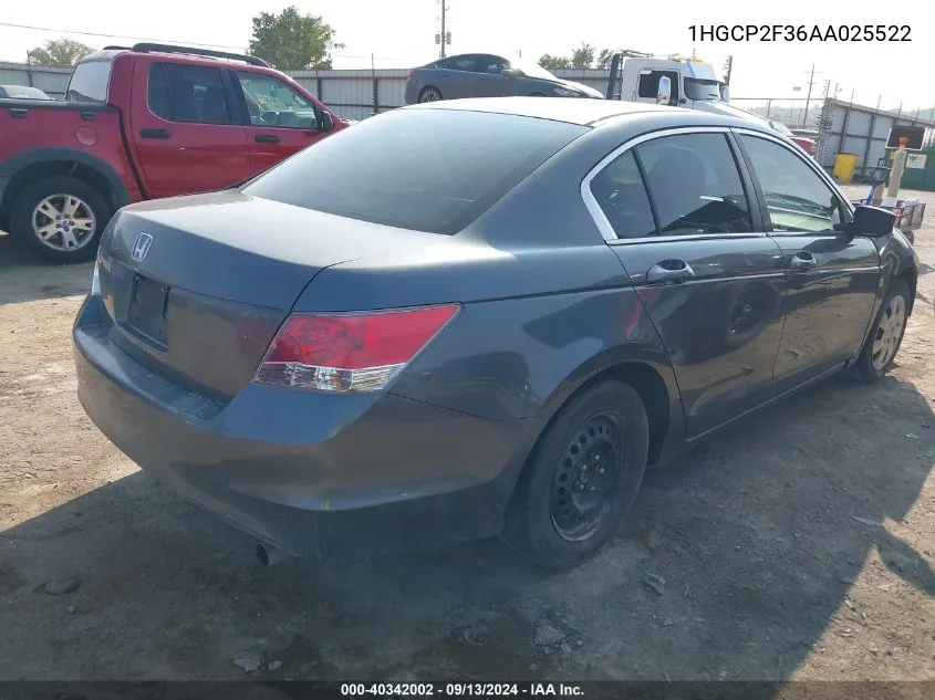 1HGCP2F36AA025522 2010 Honda Accord 2.4 Lx