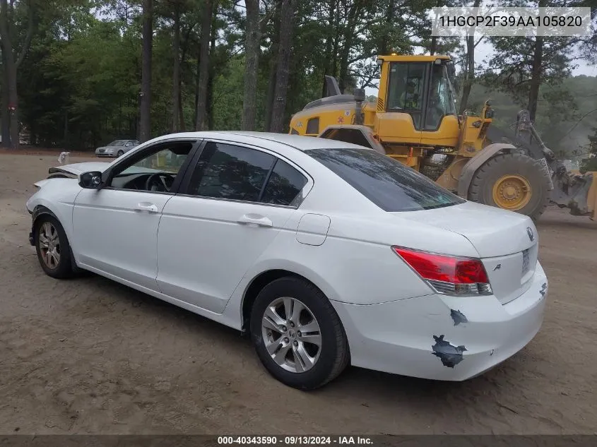 2010 Honda Accord 2.4 Lx VIN: 1HGCP2F39AA105820 Lot: 40343590