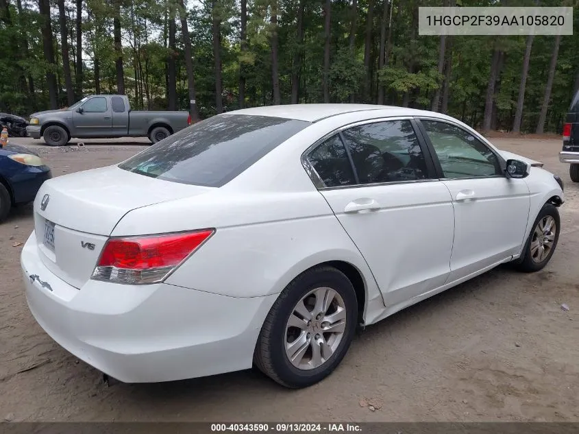 2010 Honda Accord 2.4 Lx VIN: 1HGCP2F39AA105820 Lot: 40343590