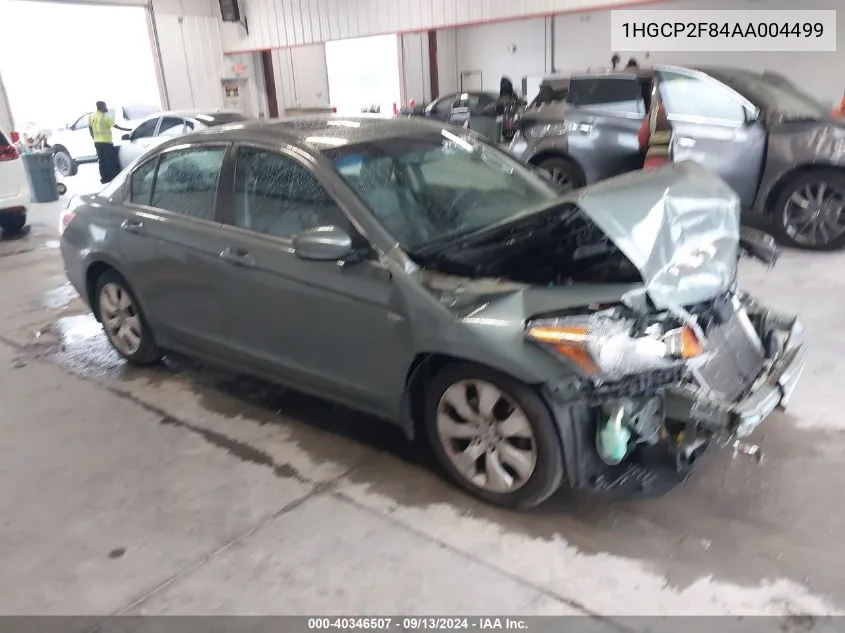 2010 Honda Accord Exl VIN: 1HGCP2F84AA004499 Lot: 40346507