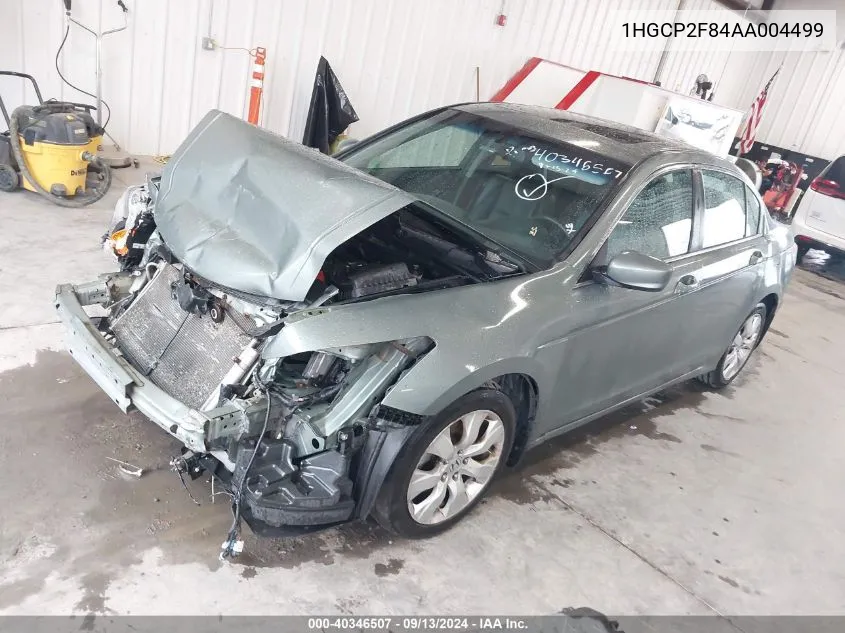 2010 Honda Accord Exl VIN: 1HGCP2F84AA004499 Lot: 40346507