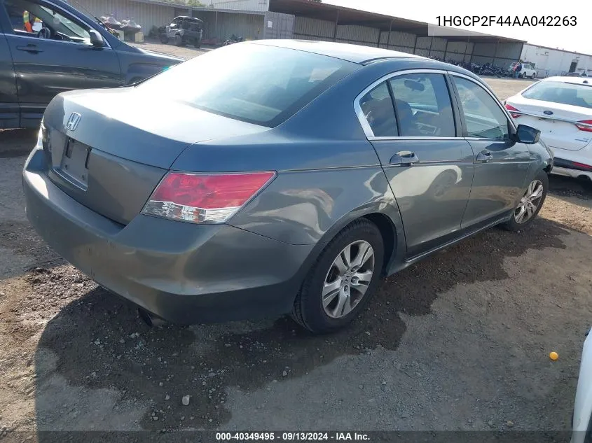 2010 Honda Accord 2.4 Lx-P VIN: 1HGCP2F44AA042263 Lot: 40349495