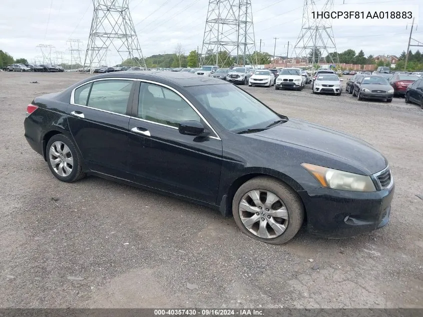 2010 Honda Accord Exl VIN: 1HGCP3F81AA018883 Lot: 40357430