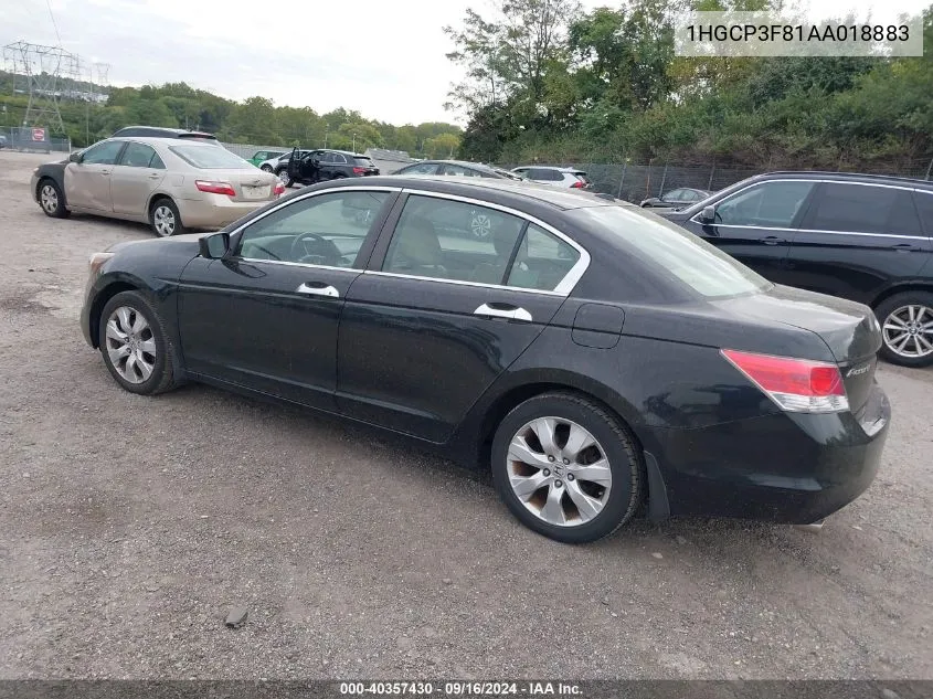 2010 Honda Accord Exl VIN: 1HGCP3F81AA018883 Lot: 40357430