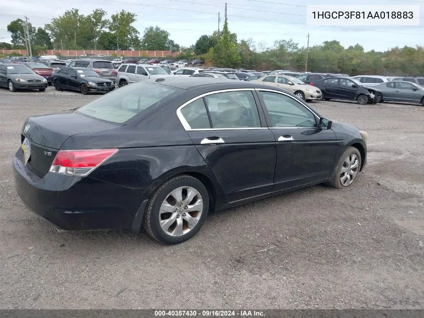 2010 Honda Accord Exl VIN: 1HGCP3F81AA018883 Lot: 40357430