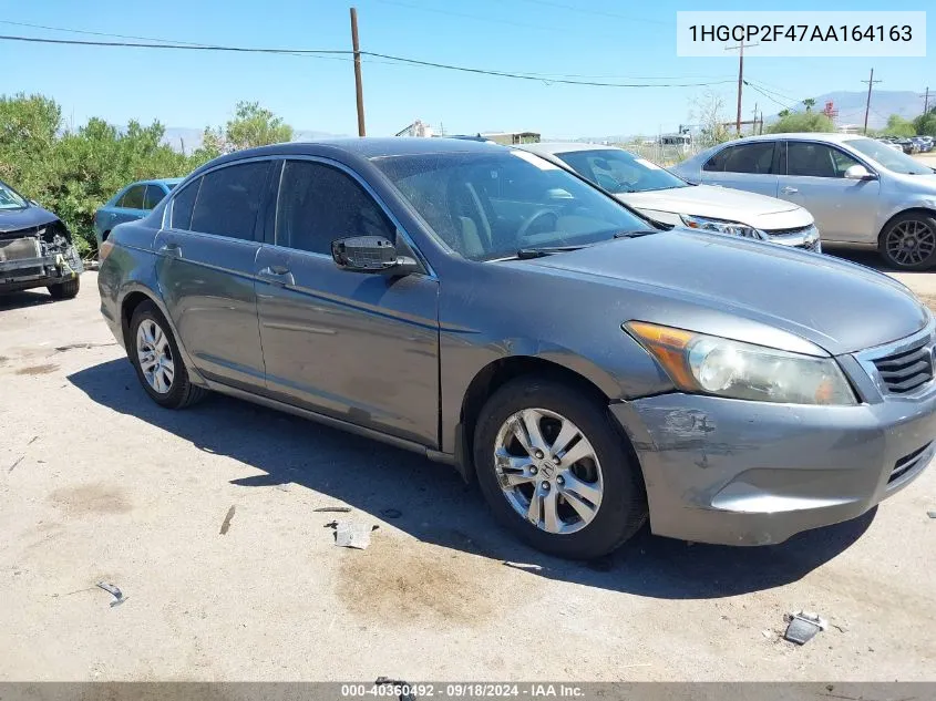 2010 Honda Accord Lxp VIN: 1HGCP2F47AA164163 Lot: 40360492