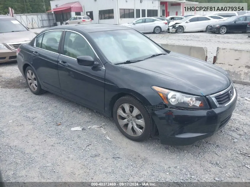 2010 Honda Accord 2.4 Ex-L VIN: 1HGCP2F81AA079354 Lot: 40372469