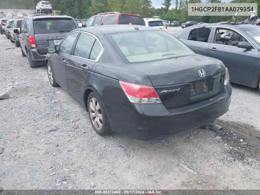 2010 Honda Accord 2.4 Ex-L VIN: 1HGCP2F81AA079354 Lot: 40372469