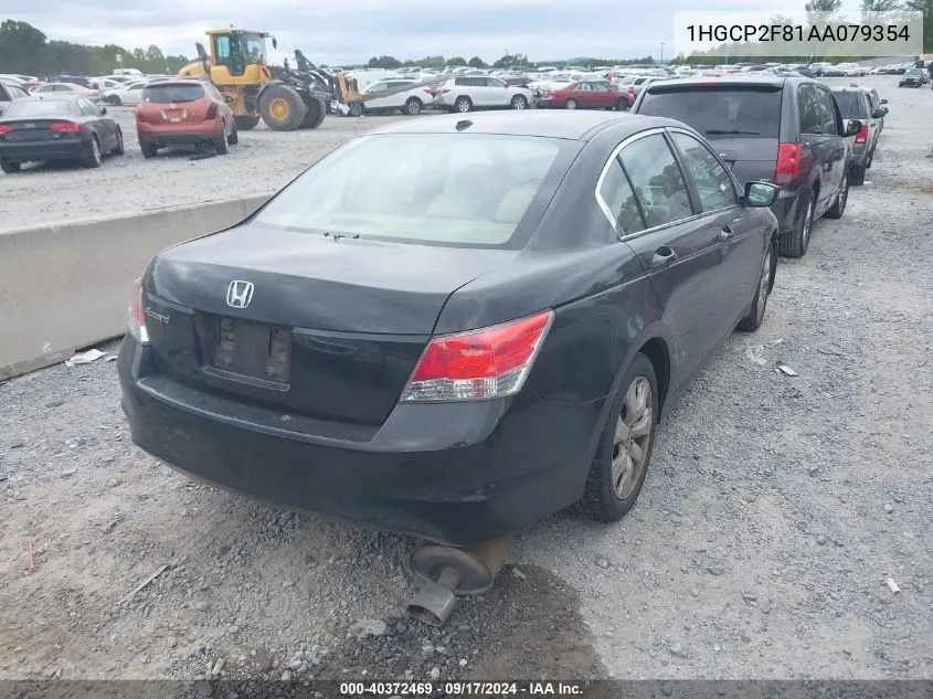 2010 Honda Accord 2.4 Ex-L VIN: 1HGCP2F81AA079354 Lot: 40372469