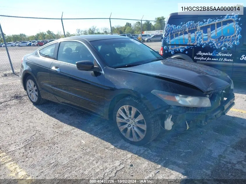 2010 Honda Accord 3.5 Ex-L VIN: 1HGCS2B85AA000014 Lot: 40437726