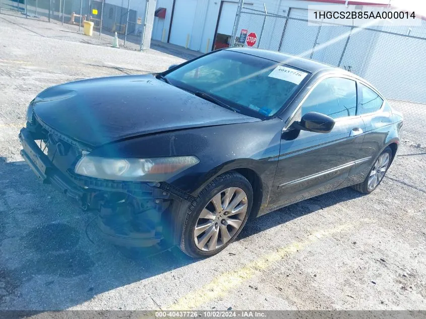 2010 Honda Accord 3.5 Ex-L VIN: 1HGCS2B85AA000014 Lot: 40437726