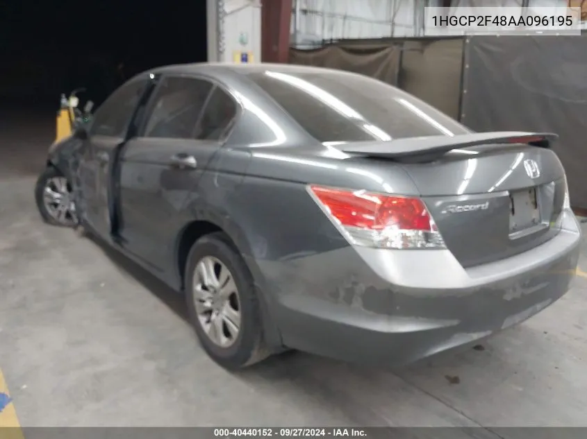 2010 Honda Accord Lxp VIN: 1HGCP2F48AA096195 Lot: 40440152