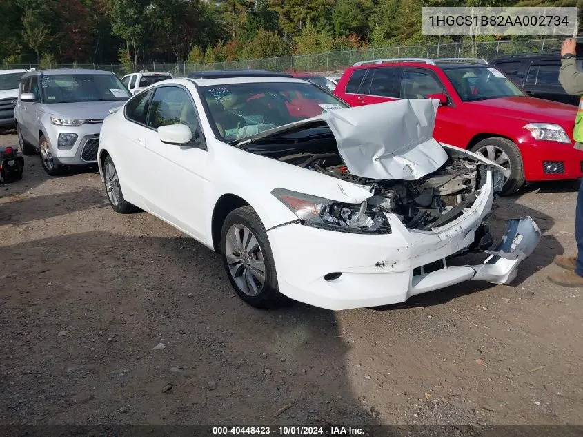 2010 Honda Accord 2.4 Ex-L VIN: 1HGCS1B82AA002734 Lot: 40448423