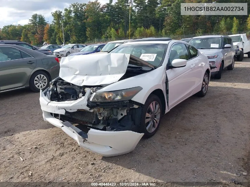 2010 Honda Accord 2.4 Ex-L VIN: 1HGCS1B82AA002734 Lot: 40448423