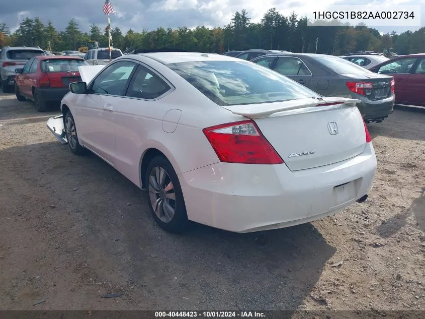 2010 Honda Accord 2.4 Ex-L VIN: 1HGCS1B82AA002734 Lot: 40448423