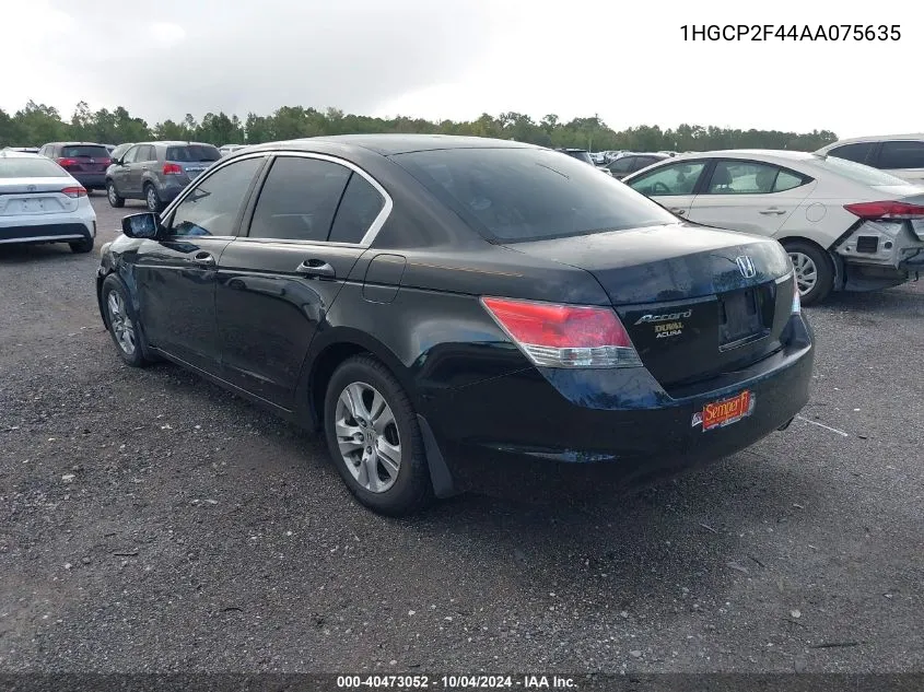 2010 Honda Accord 2.4 Lx-P VIN: 1HGCP2F44AA075635 Lot: 40597308