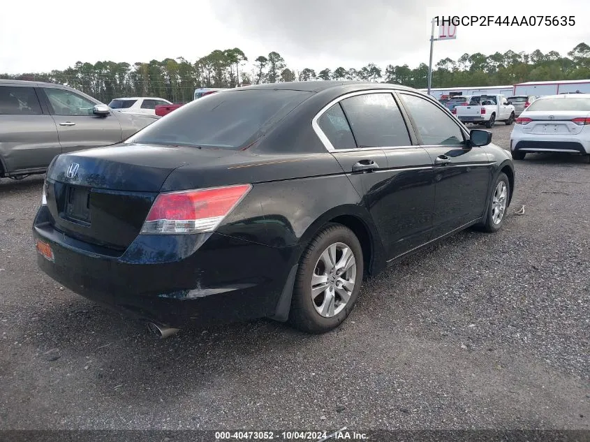 2010 Honda Accord 2.4 Lx-P VIN: 1HGCP2F44AA075635 Lot: 40597308