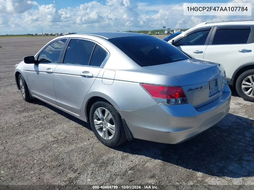 2010 Honda Accord 2.4 Lx-P VIN: 1HGCP2F47AA107784 Lot: 40484799