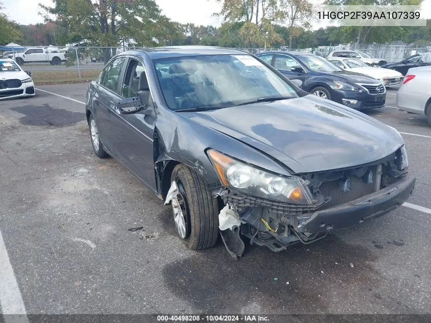 2010 Honda Accord 2.4 Lx VIN: 1HGCP2F39AA107339 Lot: 40498208