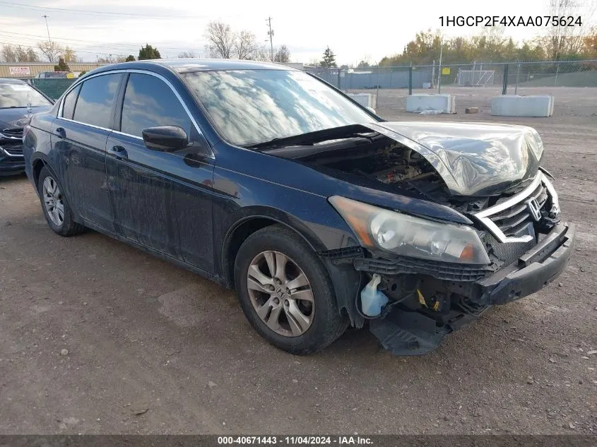 2010 Honda Accord Lxp VIN: 1HGCP2F4XAA075624 Lot: 40671443