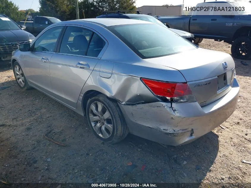 2010 Honda Accord 2.4 Ex VIN: 1HGCP2F78AA121803 Lot: 40673905