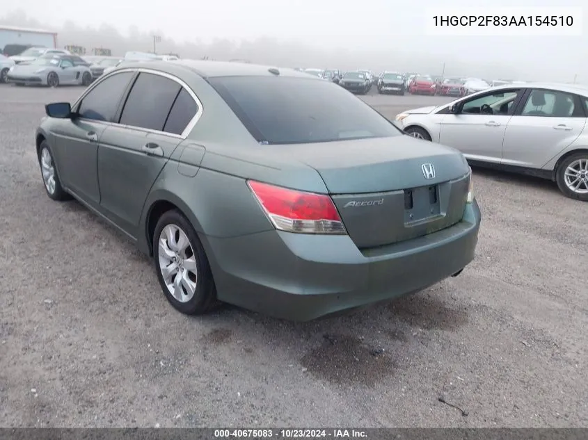 1HGCP2F83AA154510 2010 Honda Accord 2.4 Ex-L