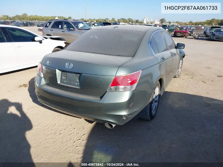 1HGCP2F87AA061733 2010 Honda Accord 2.4 Ex-L