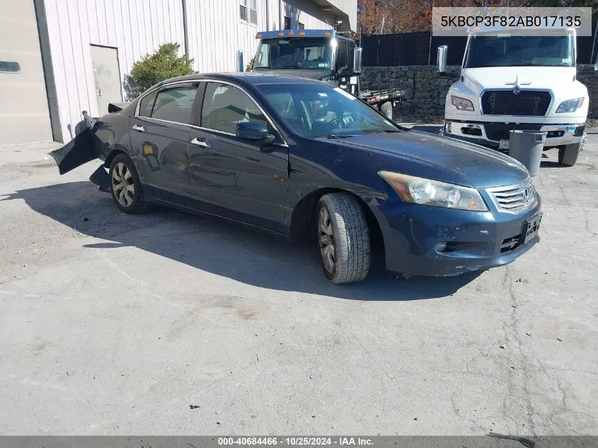 2010 Honda Accord 3.5 Ex-L VIN: 5KBCP3F82AB017135 Lot: 40684466