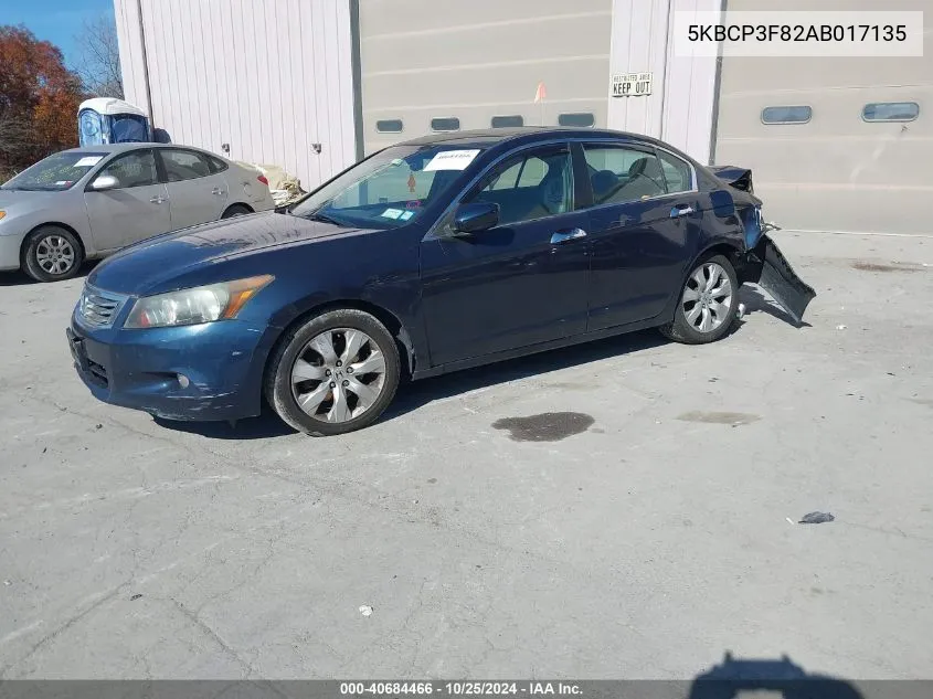 2010 Honda Accord 3.5 Ex-L VIN: 5KBCP3F82AB017135 Lot: 40684466