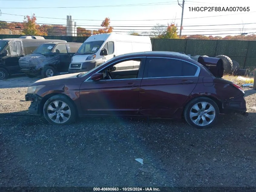 2010 Honda Accord 2.4 Ex-L VIN: 1HGCP2F88AA007065 Lot: 40690663