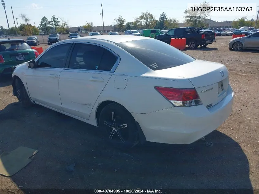 2010 Honda Accord 2.4 Lx VIN: 1HGCP2F35AA163763 Lot: 40704905