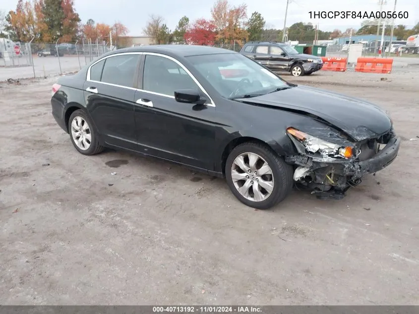 2010 Honda Accord 3.5 Ex-L VIN: 1HGCP3F84AA005660 Lot: 40713192