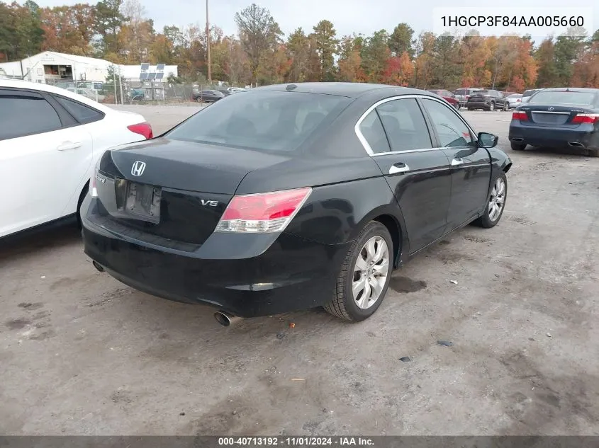 2010 Honda Accord 3.5 Ex-L VIN: 1HGCP3F84AA005660 Lot: 40713192