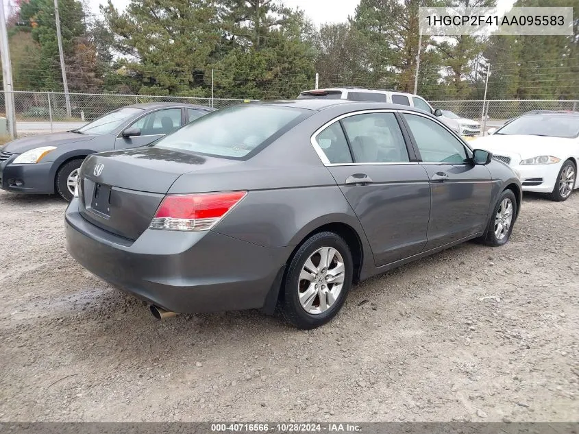 2010 Honda Accord 2.4 Lx-P VIN: 1HGCP2F41AA095583 Lot: 40716566