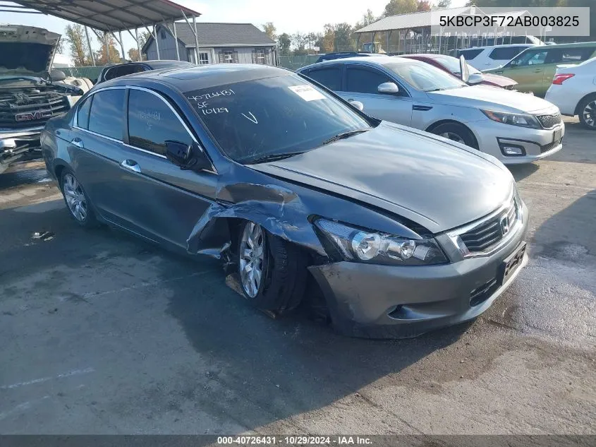 2010 Honda Accord 3.5 Ex VIN: 5KBCP3F72AB003825 Lot: 40726431