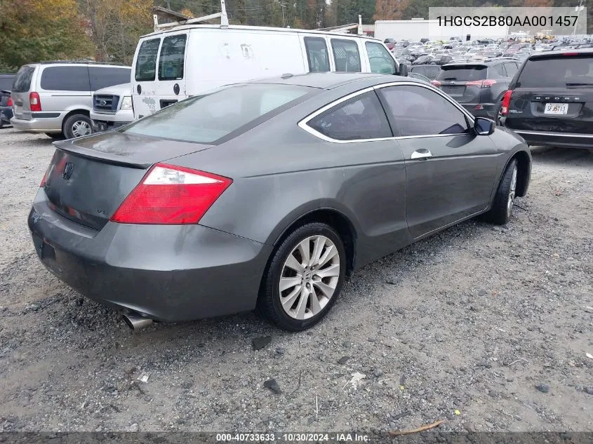 1HGCS2B80AA001457 2010 Honda Accord 3.5 Ex-L