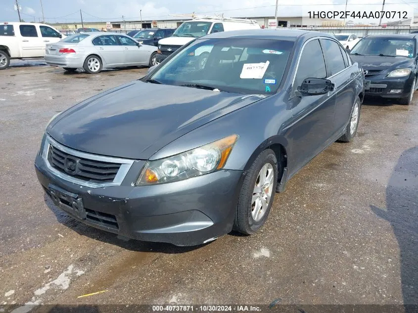 2010 Honda Accord 2.4 Lx-P VIN: 1HGCP2F44AA070712 Lot: 40737871