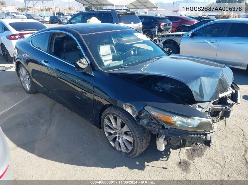 1HGCS2B87AA006378 2010 Honda Accord 3.5 Ex-L