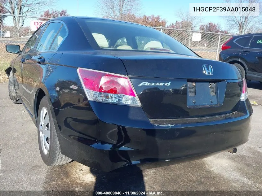 2010 Honda Accord 2.4 Lx VIN: 1HGCP2F39AA015048 Lot: 40809840